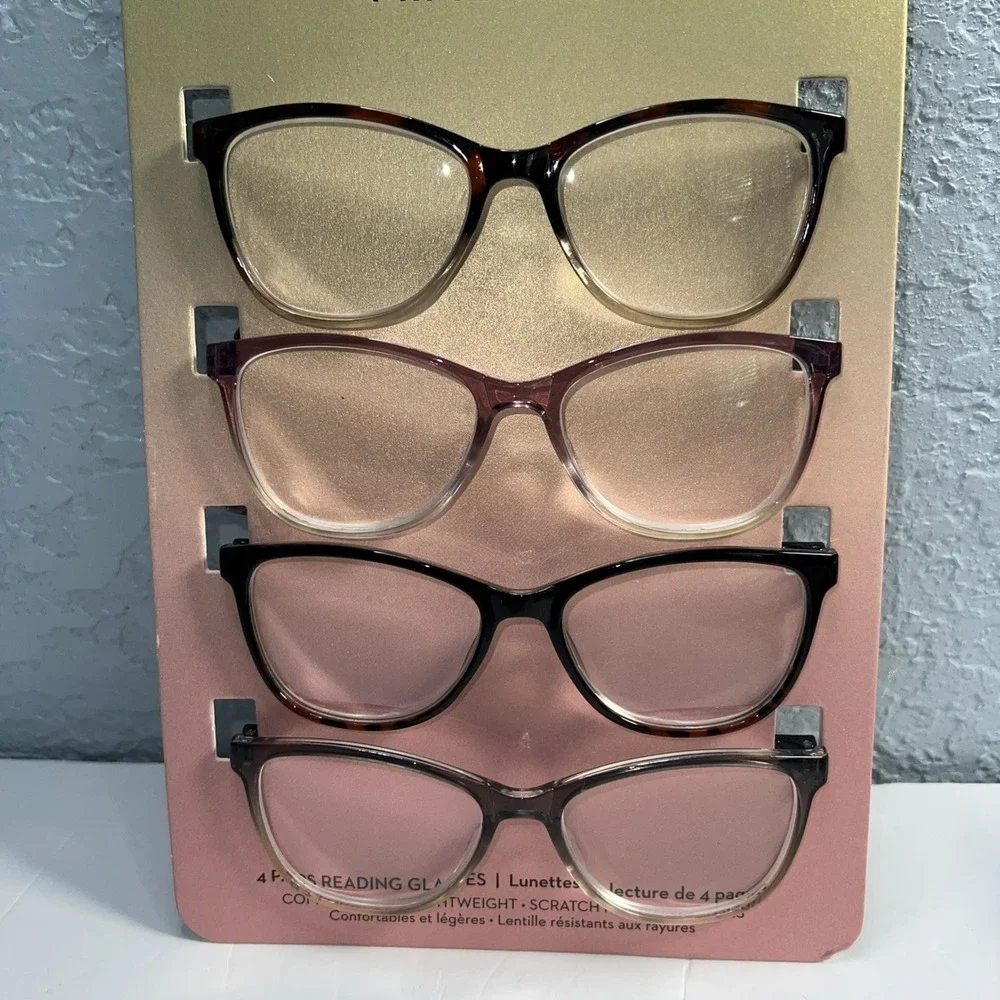 Nine West +2.50 Readers  Women's 4 Pack Premium Reading Glasses Multi-Color
